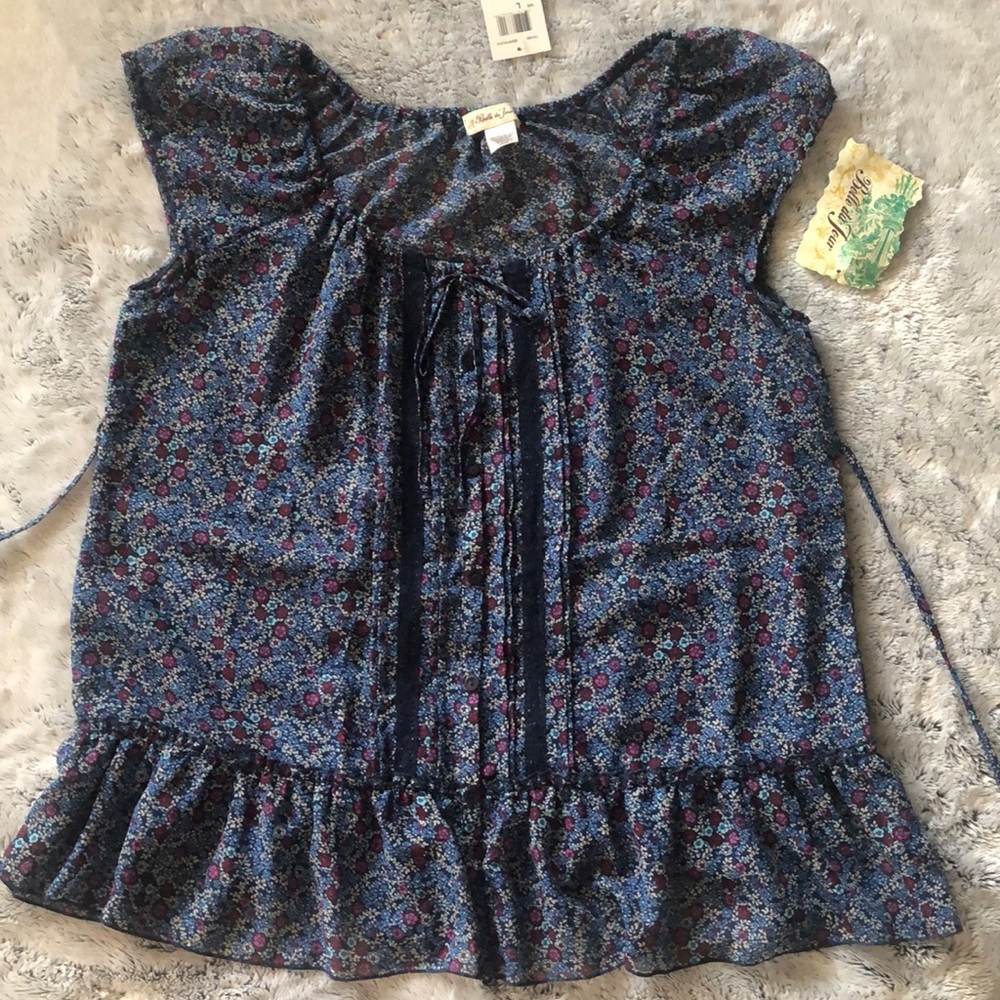 NWT Blue Floral Shirt